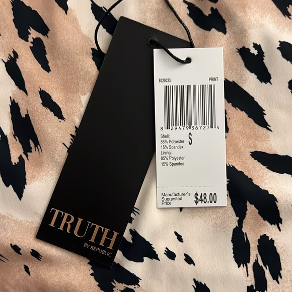 TRUTH Cheetah Print Crop Shirt Small - Picture 5 of 5